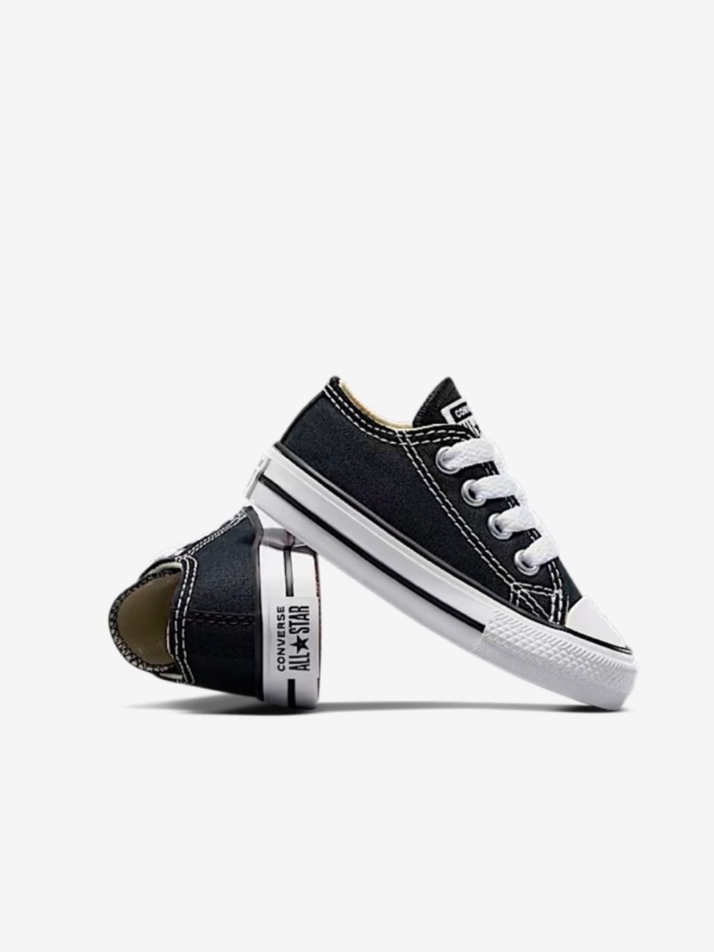 Converse Baby Chuck Taylor All Star Low Top Black Sneakers Size 4C